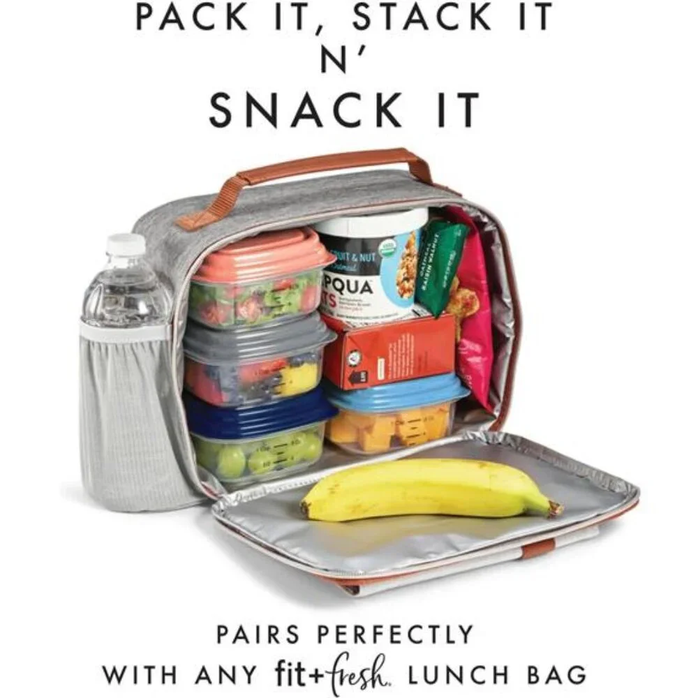 Fit & Fresh Small Plastic Containers With Lids 8 oz, Small Snack Containers